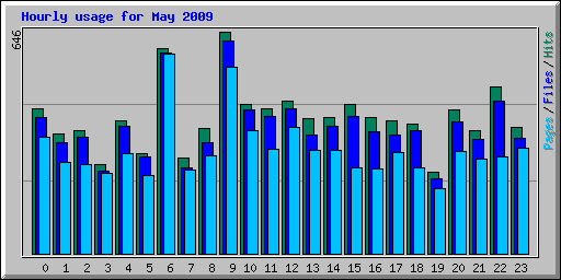 Hourly usage for May 2009