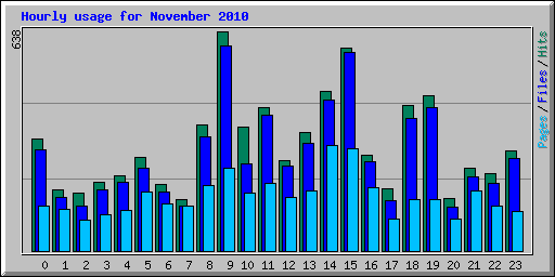 Hourly usage for November 2010