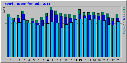 Hourly usage for July 2013