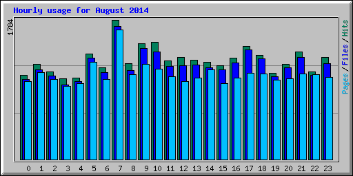 Hourly usage for August 2014