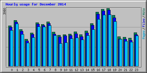 Hourly usage for December 2014