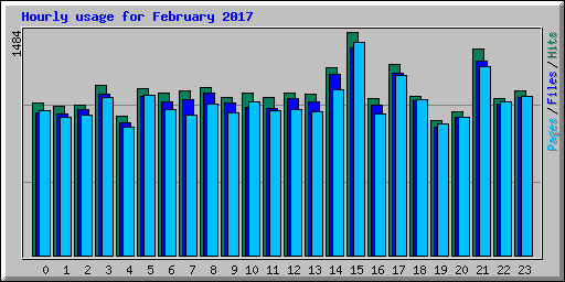 Hourly usage for February 2017