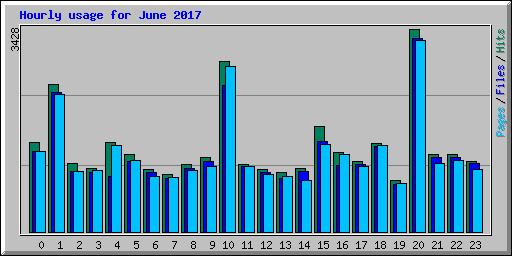 Hourly usage for June 2017