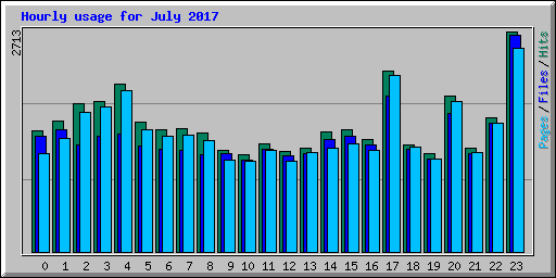 Hourly usage for July 2017