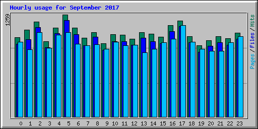 Hourly usage for September 2017