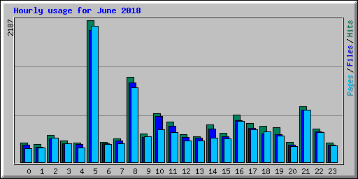 Hourly usage for June 2018