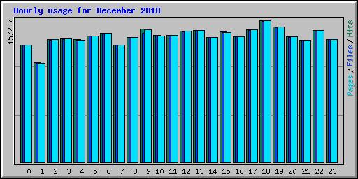 Hourly usage for December 2018