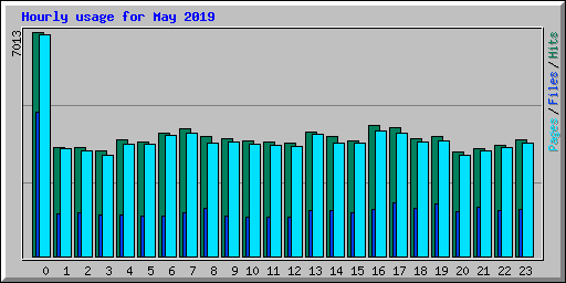 Hourly usage for May 2019