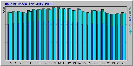 Hourly usage for July 2020