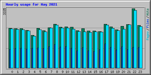 Hourly usage for May 2021