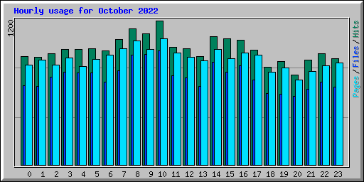 Hourly usage for October 2022