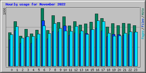 Hourly usage for November 2022