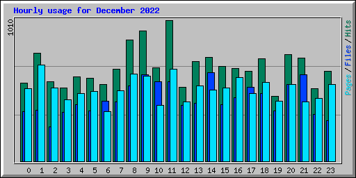 Hourly usage for December 2022