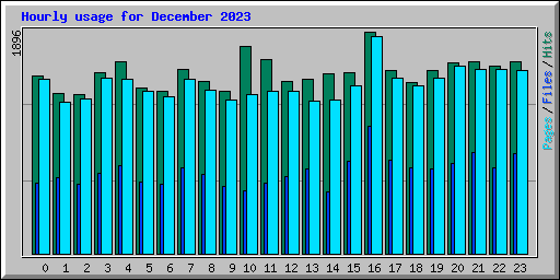 Hourly usage for December 2023