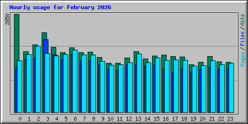 Hourly usage for February 2026