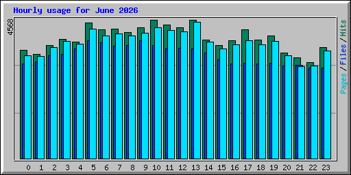 Hourly usage for June 2026